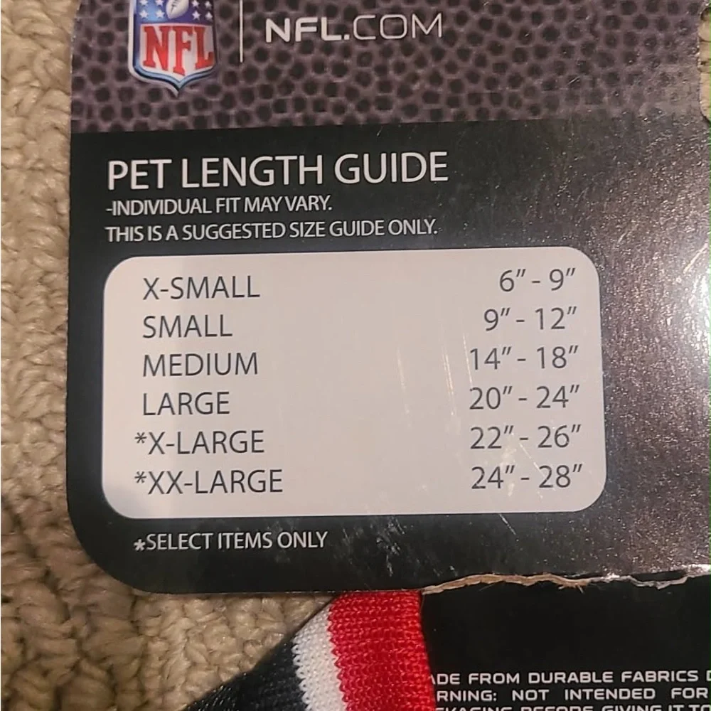 NFL  Texans Pet Jersey with Red and White Stripes